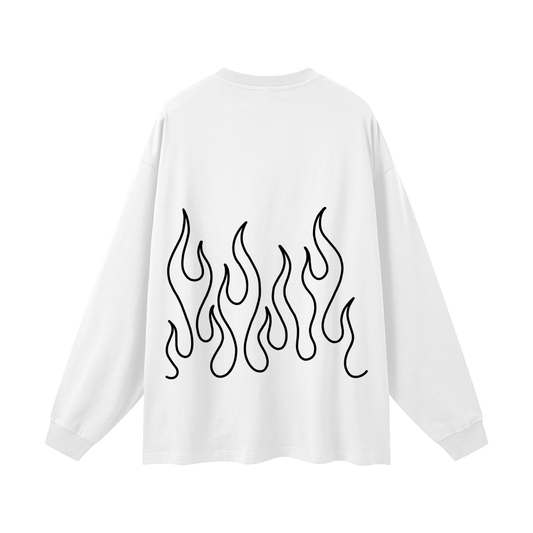 FLAME BOUND OVERSIZED LONG SLEEVE TOP