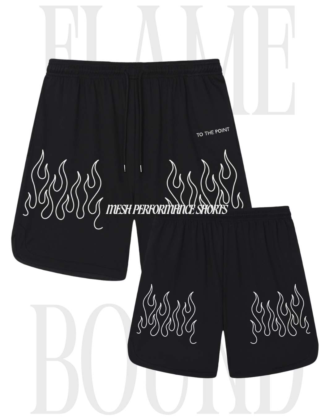 FLAME BOUND MESH PERFORMANCE SHORTS