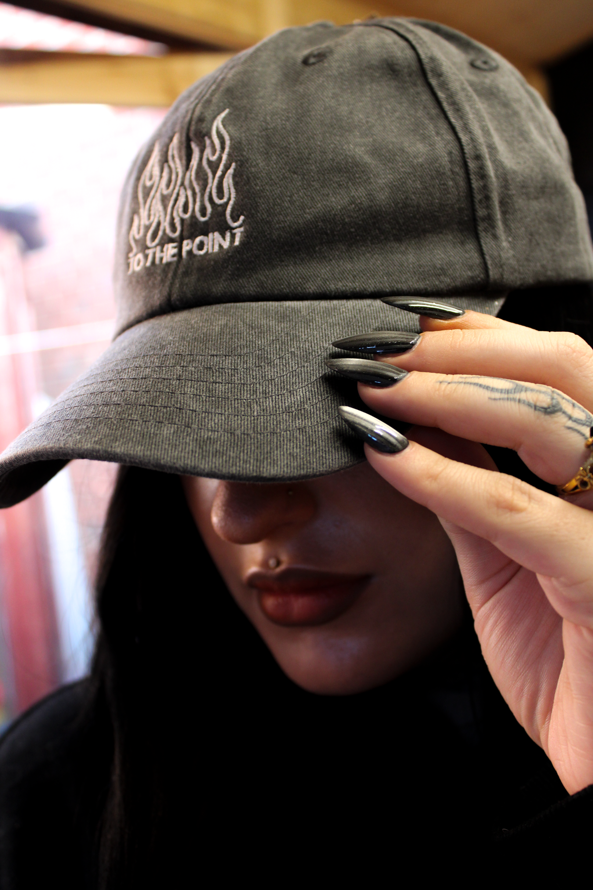 FLAME BOUND ACID WASH CAP