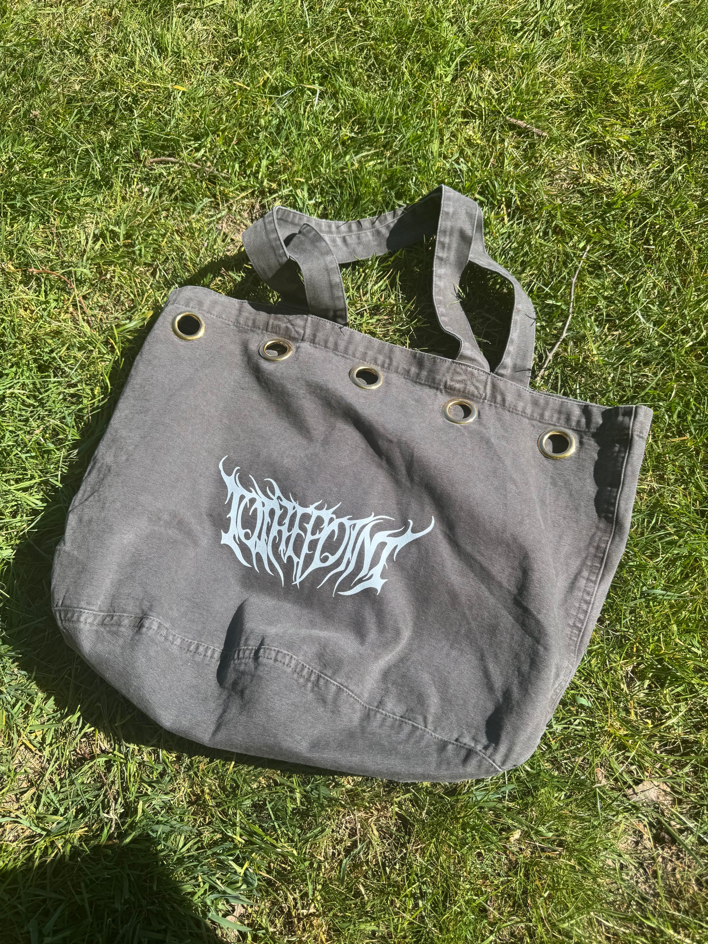 DEAD SET ACID WASH DENIM TOTE