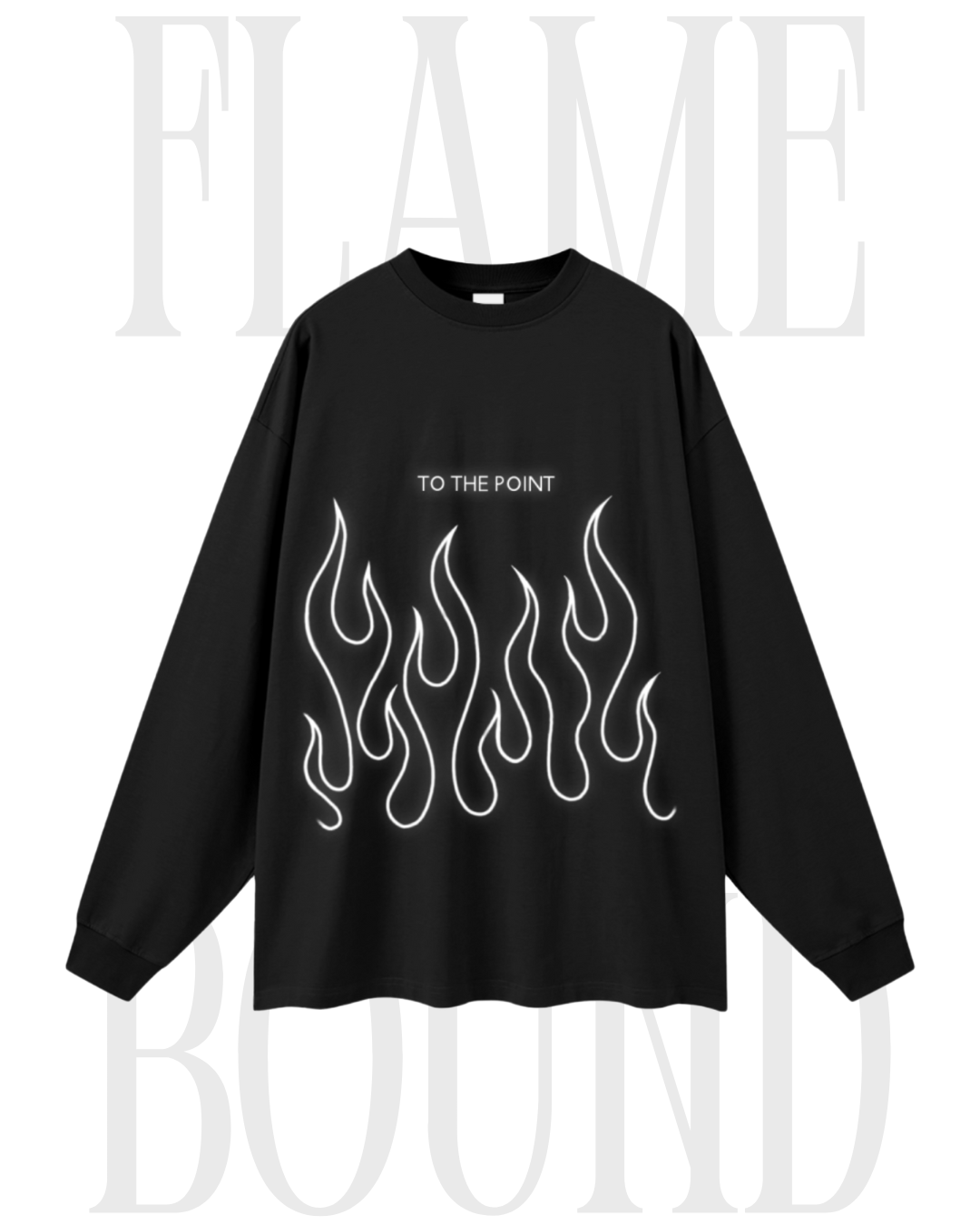 'FLAME BOUND' Oversized Long Sleeve T-Shirt