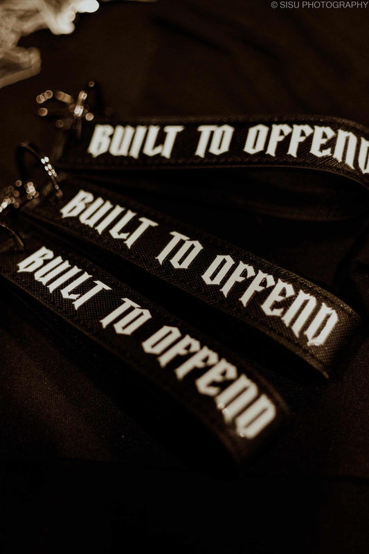 BUILT TO OFFEND WRISTLET KEYRING