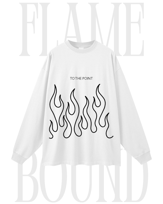 'FLAME BOUND' Oversized Long Sleeve T-Shirt