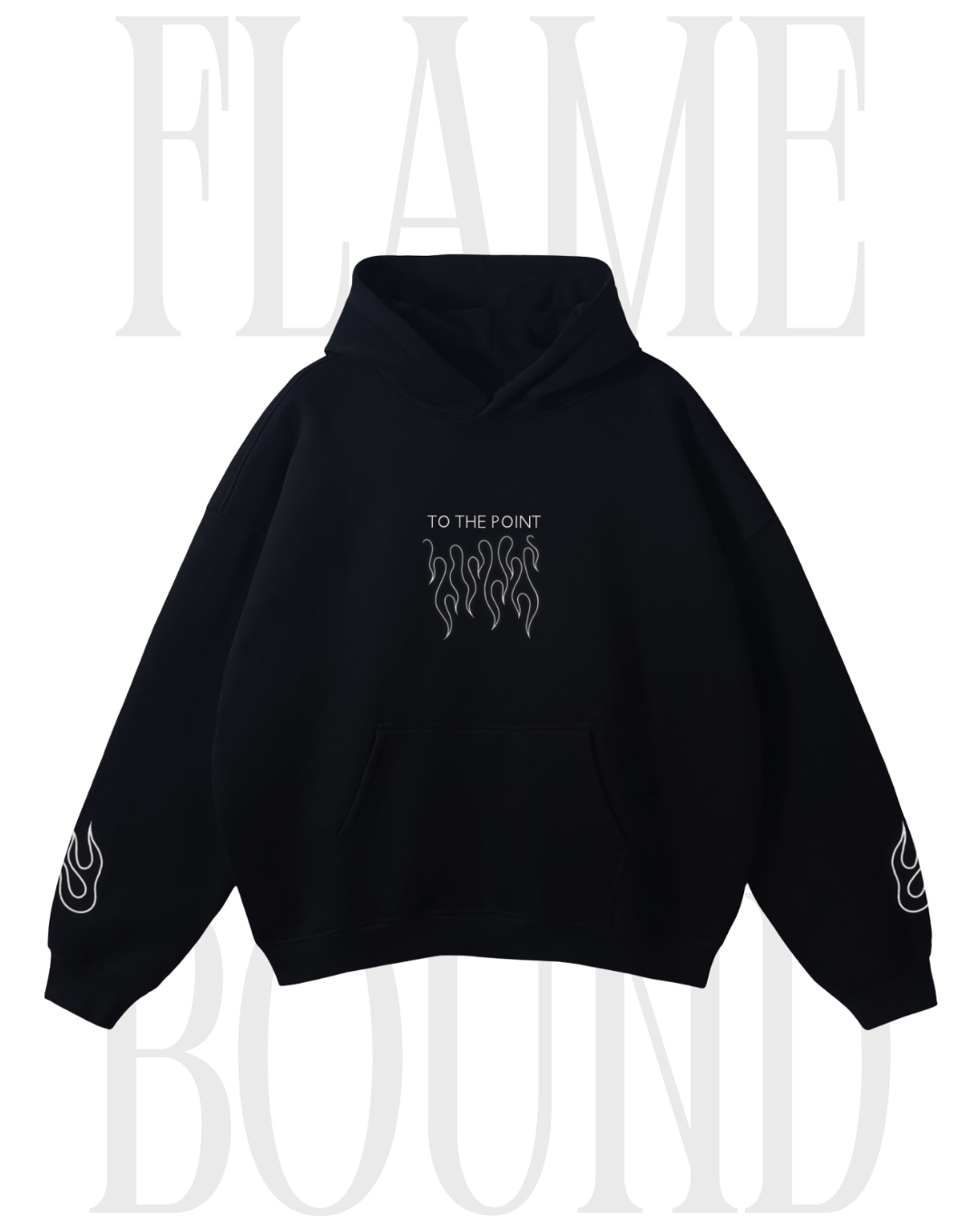'FLAME BOUND' Oversized Fleeced Hoodie