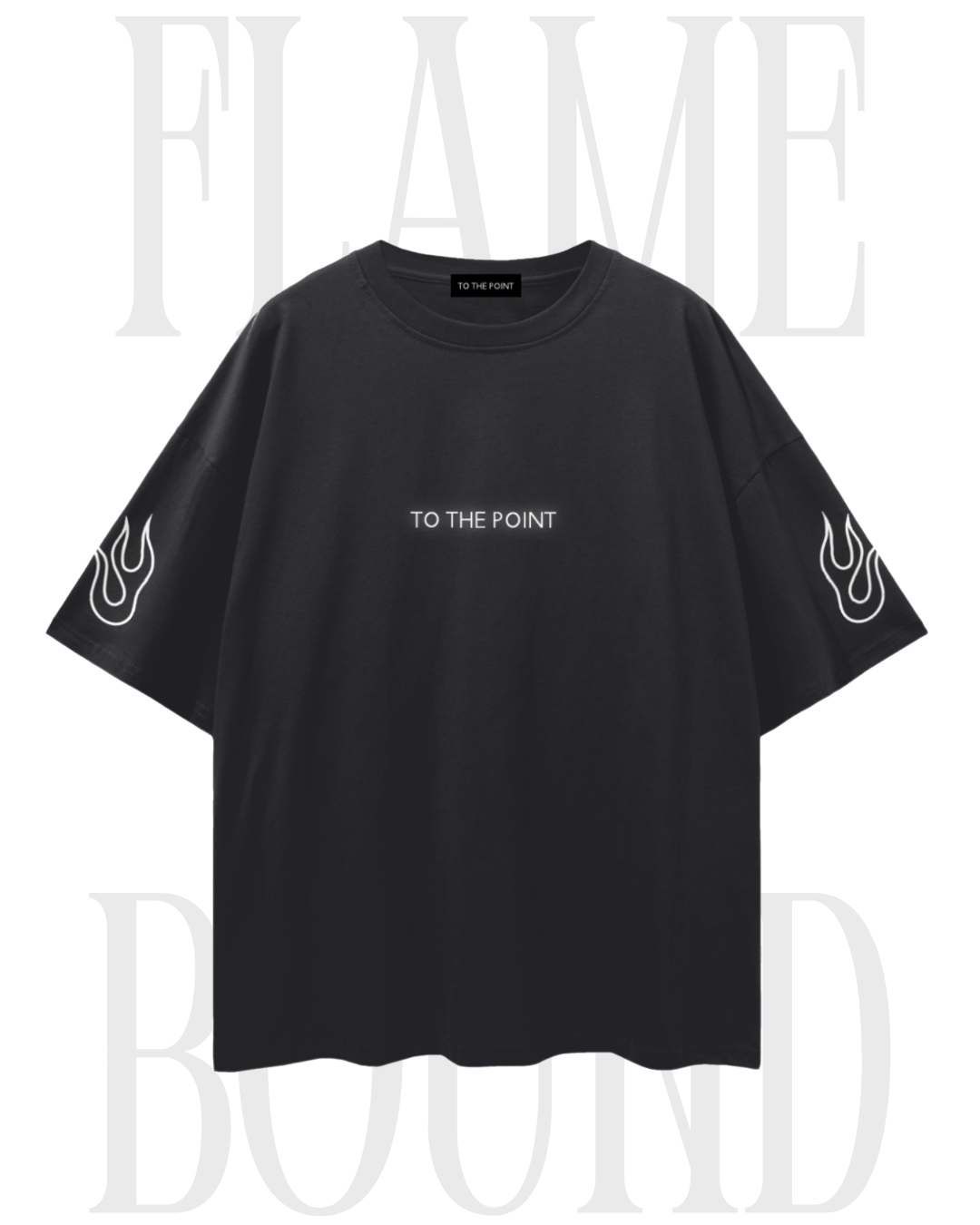 'FLAME BOUND' Loose Drop Shoulder T-Shirt