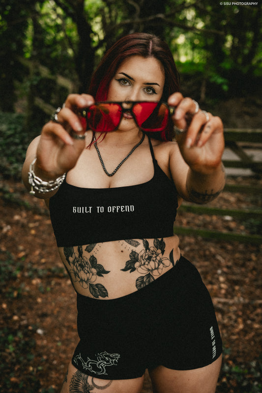 BUILT TO OFFEND CROSS STRAP BRALET