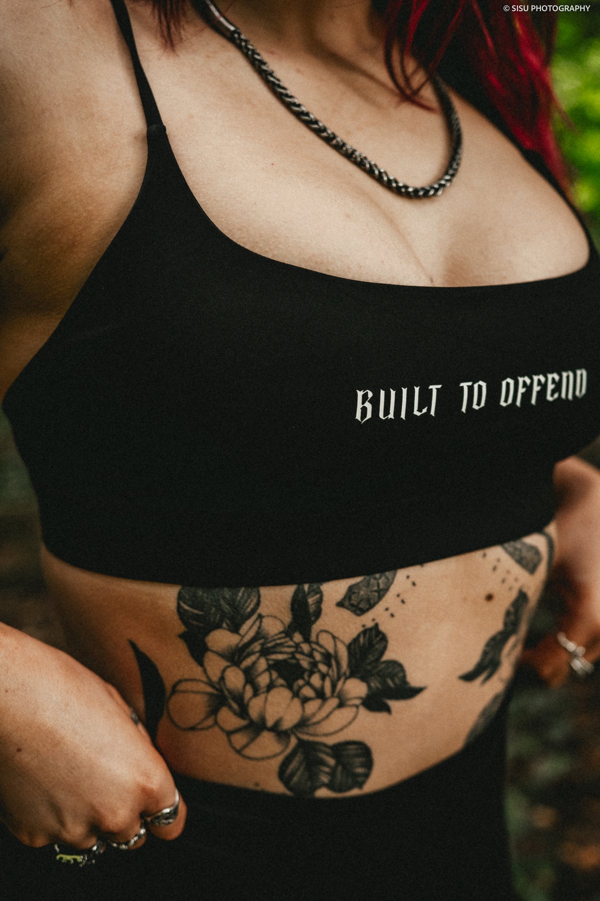 BUILT TO OFFEND CROSS STRAP BRALET