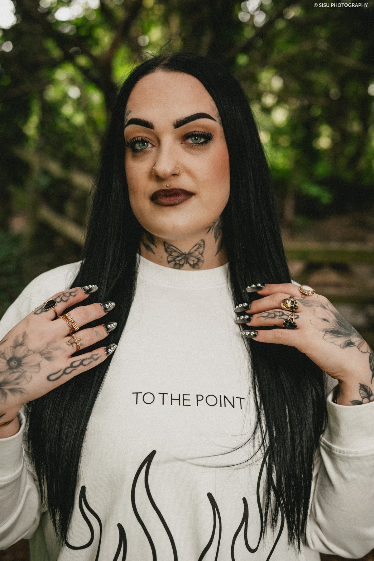 FLAME BOUND OVERSIZED LONG SLEEVE TOP