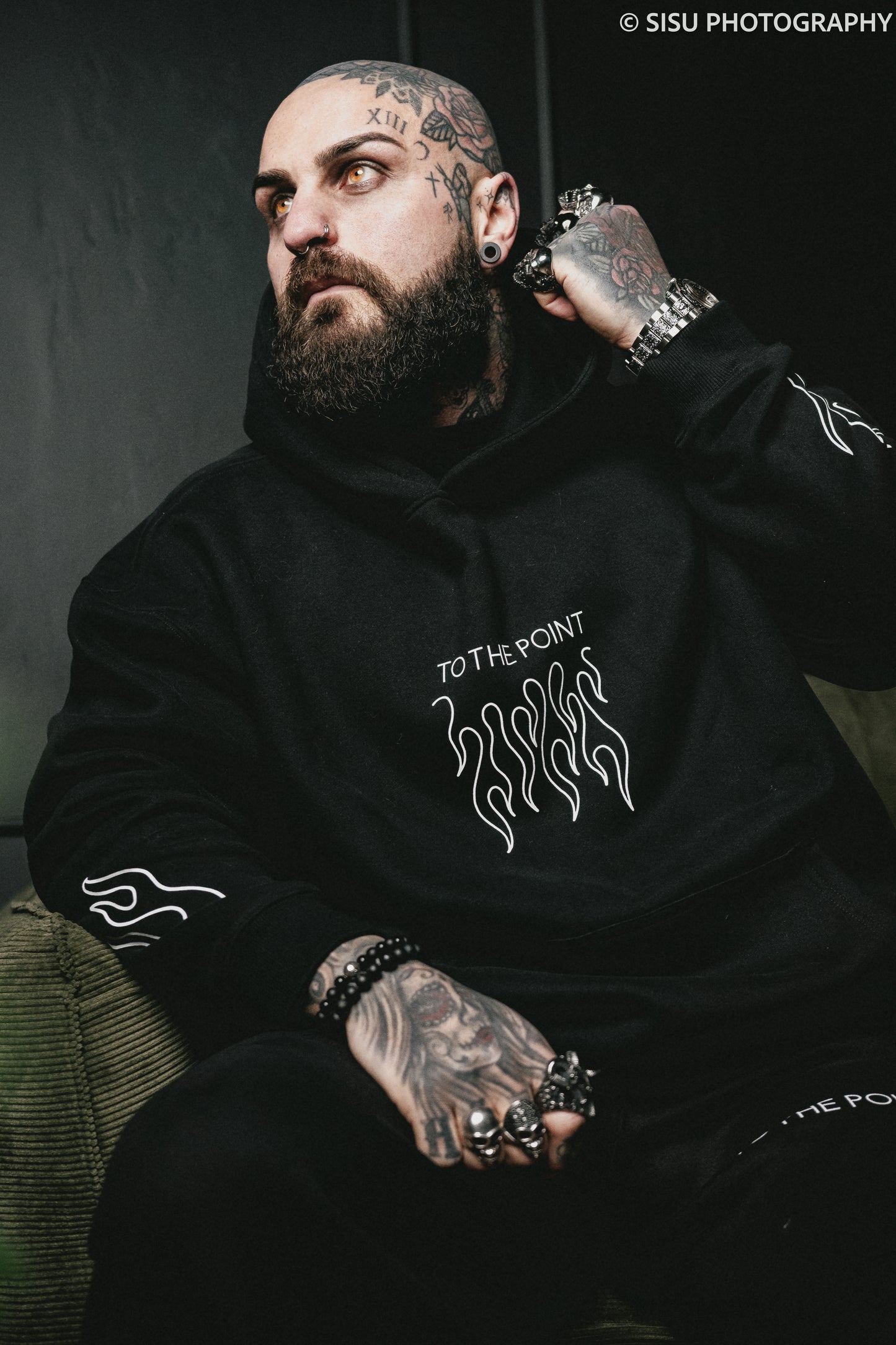 FLAME BOUND OVERSIZED FLEECED HOODIE