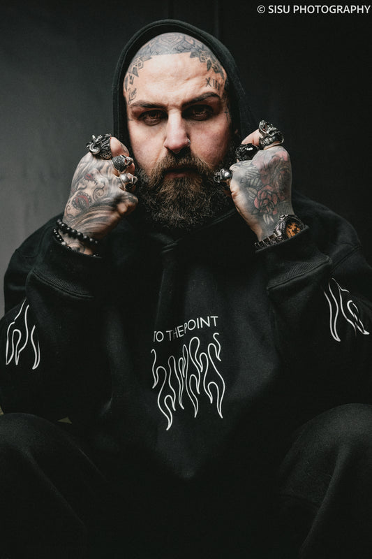 FLAME BOUND OVERSIZED FLEECED HOODIE