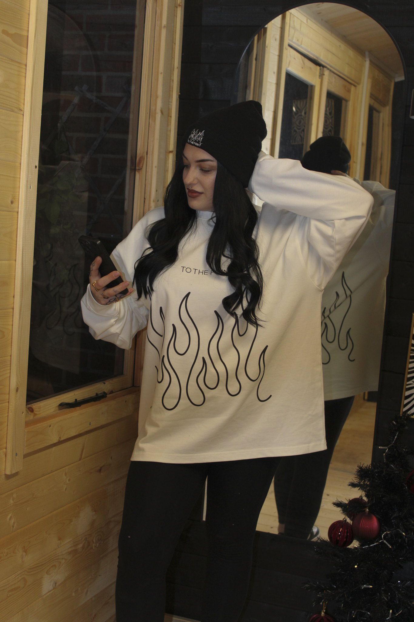 FLAME BOUND OVERSIZED LONG SLEEVE T-SHIRT
