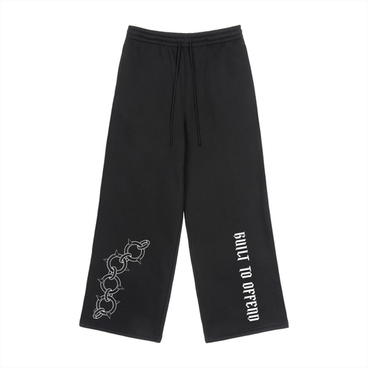 BUILT TO OFFEND WIDE LEG FLEECED JOGGERS